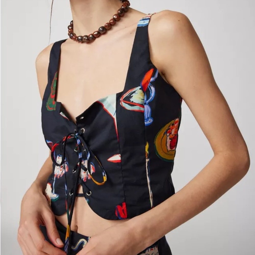 Lisa Says Gah Ophelia Corset Top NEW